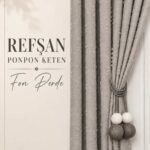 Ponponlu Keten Fon Perde Revşan