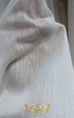 Naturel Keten Bambu Tül Perde Brillant Marka - Ekru
