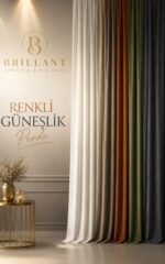 Renkli Güneşlik Perde – Kadife Dokulu, Kırışmaz ve Şık Tasarım