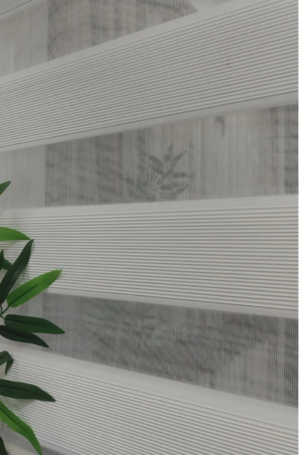 Micro Plise Ekru Renk Zebra Perde