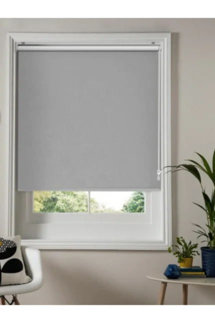 Gri Keten Stor Perde