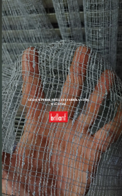 Fantazi Örümcek Ağı Desen File Tül Perde