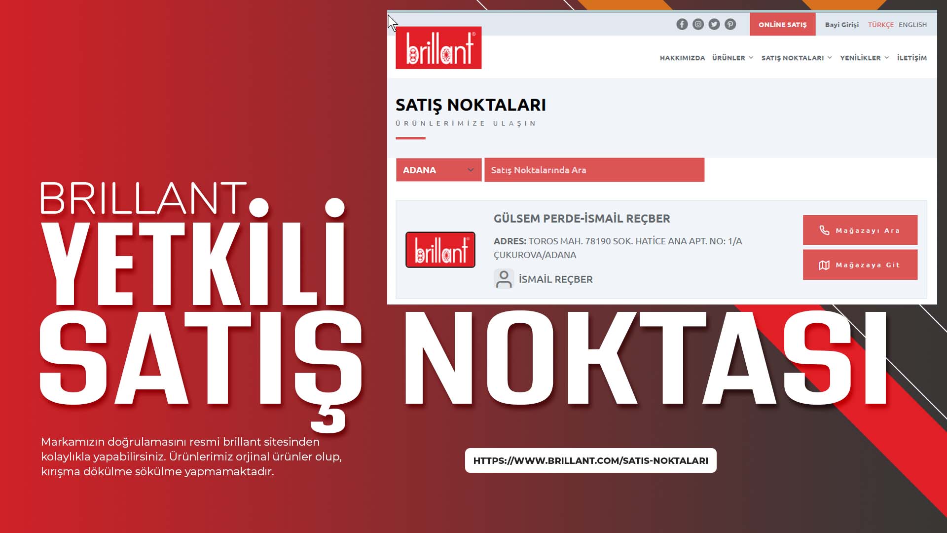 BRILLANT YETKİLİ SATIL NOKTASI