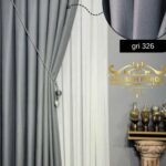 Brillant Gri Keten Fon Perde 326 – Özel Ölçü