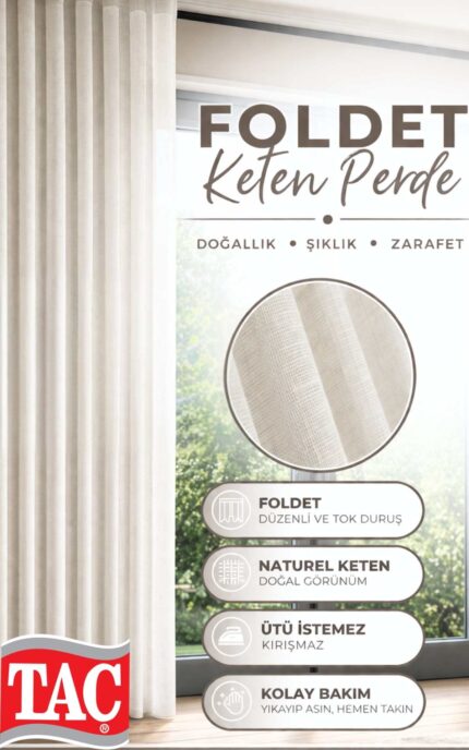 Taç Keten Foldet Tül