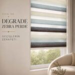 BHN 96 Serisi Degrade Zebra Perde | 5 Renk Seçenekli, Modern Zebra Perde