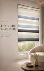 BHN 96 Serisi Degrade Zebra Perde | 5 Renk Seçenekli, Modern Zebra Perde