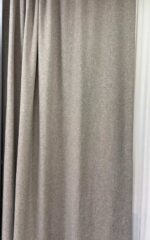Vizon Renk Düz Keten Fonluk Perde | 180x260 cm |  Bir Çift 2 Adet Pilesiz | Hazır Dikili