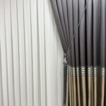 Antrasit Gold Detaylı Pano Fon Perde 2 Kanat 90x260 cm