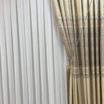 Krem Hazır Fon Perde 2 Kanat 90x260 cm | 1/3 Sık Pile