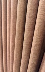 Taba Kiremit Renk Hazır Dikili Fon Perde | 80x260 cm | 1/2 Yan Pile | 1 Çift (2 Kanat) - Görsel 2