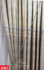 Krem Hazır Fon Perde 2 Kanat 90x260 cm | 1/3 Sık Pile - Görsel 5