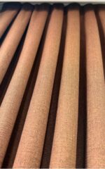 Taba Kiremit Renk Hazır Dikili Fon Perde | 80x260 cm | 1/2 Yan Pile | 1 Çift (2 Kanat) - Görsel 5