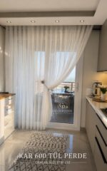 Brillant Kanada Kar 600 Tül Perde – Sade Simsiz Özel Ölçü - Görsel 7