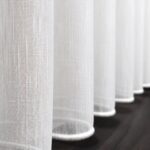 Brillant Naturel Bambu Keten Tül Perde – Ekru Simsiz