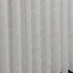 Taç Boydan Ponpon Tül Perde – Ekru, Özel Ölçü