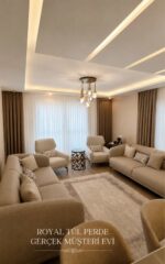 Taç Royal Butik Keten Tül Perde – Ekru Simli ve Simsiz - Görsel 9