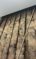 Kahverengi Jakar Desenli Hazır Dikili 1 Çift Fon Perde 80x240 cm – 1/3 Pileli Çift - Görsel 6